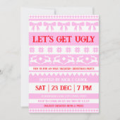 Lasst uns hässliche Weihnachten kalt schwitzen Pin Einladung (Vorderseite)