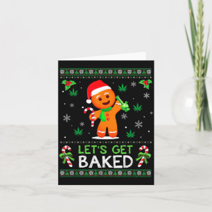 Lasst uns hässlichen Weihnachtspullover-Weihnachte Karte