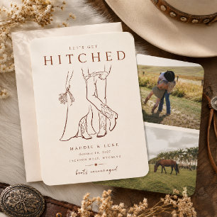 Lasst uns heiraten Western Hochzeit Terminankündig Save The Date
