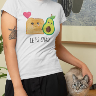 Lasst uns Herzanvocado Toast Liebe Valentinstag ze T-Shirt