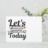 Lasst uns heute Lehrer lernen Feiertagskarte (Stehend Vorderseite)