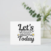 Lasst uns heute Lehrer lernen Postkarte (Stehend Vorderseite)