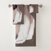 Lasst uns heute Spaß haben, St. Bernard Welpenstil Badhandtuch Set (Insitu)