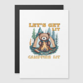 Lasst uns hingehen. Campfire Lit. Camping Lover Cl Magnetkarte (Vorne/Hinten)