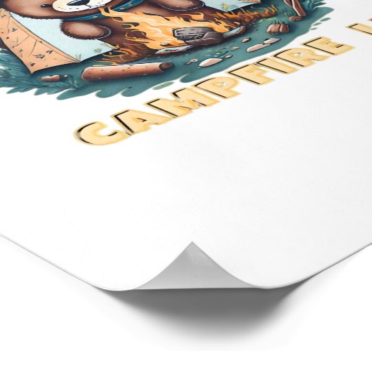 Lasst uns hingehen. Campfire Lit. Camping Lover Cl Poster (Ecke)