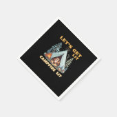 Lasst uns hingehen. Campfire Lit. Camping Quotes-K Serviette (Ecke)