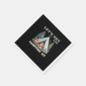 Lasst uns hingehen. Campfire Lit. Vibe Camping Cla Serviette (Ecke)