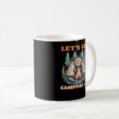 Lasst uns hingehen. Campfire Lit. Zelt Camping Cla Kaffeetasse (VorderseiteRechts)