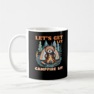 Lasst uns hingehen. Campfire Lit. Zelt Camping Cla Kaffeetasse