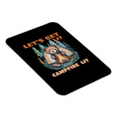 Lasst uns hingehen. Campfire Lit. Zelt Camping Cla Magnet (Rechte Seite)