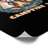 Lasst uns hingehen. Campfire Lit. Zelt Camping Cla Poster (Ecke)