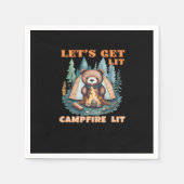 Lasst uns hingehen. Campfire Lit. Zelt Camping Cla Serviette (Vorderseite)