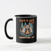Lasst uns hingehen. Campfire Lit. Zelt Camping Cla Tasse (Links)