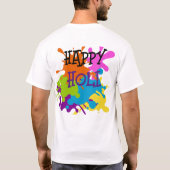 Lasst uns Holi Niedlich farbenfroh Holi spielen T-Shirt (Rückseite)