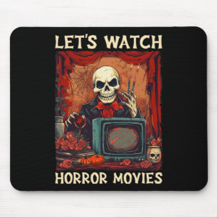 Lasst uns Horror-Filme Gothic Halloween Skeleto an Mousepad