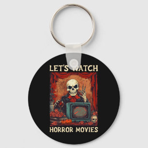 Lasst uns Horror-Filme Gothic Halloween Skeleto an Schlüsselanhänger