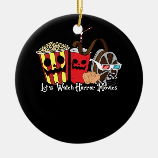 Lasst uns Horror-Filme Halloween-Kostüm Beängstige Keramik Ornament (Vorne)