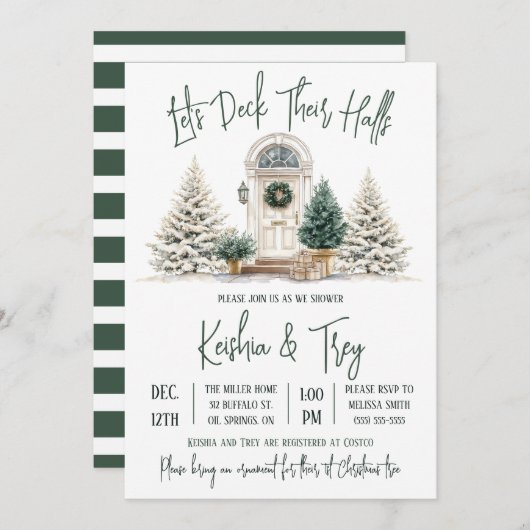 Lasst uns ihre Hallen überprüfen, das Brautparty d Einladung (Vorne/Hinten)