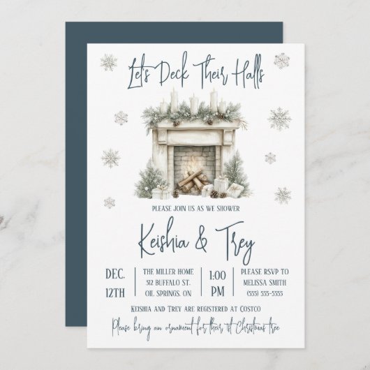 Lasst uns ihre Hallen überprüfen, das Brautparty d Einladung (Vorne/Hinten)