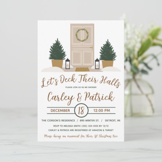 Lasst uns ihre Hallen überprüfen, das Brautparty d Einladung (Stehend Vorderseite)