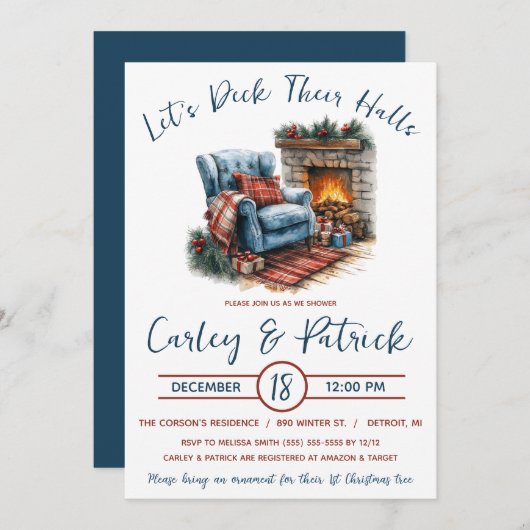 Lasst uns ihre Hallen überprüfen, das Brautparty d Einladung (Vorne/Hinten)