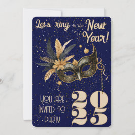 Lasst uns im neuen Party glamourös blau klingeln Einladung