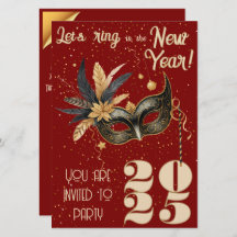 Lasst uns im neuen Party glamourös rot klingeln