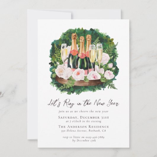 Lasst uns im neuen Party klingeln Einladung (Vorderseite)