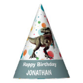 Lasst uns in eine Dino-Mite eindringen Partyhütchen (Vorderseite)