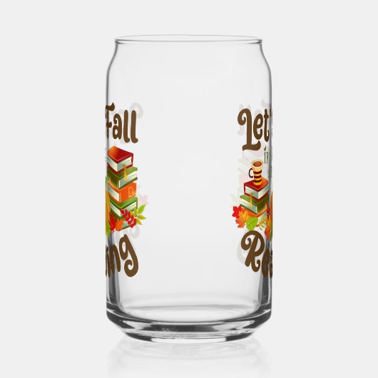 Lasst uns in Liebe mit Lesen fallen Dosenglas (Links)