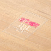 Lasst uns jeden Augenblick neon generisch Party. Acryleinladungen (Ablage )