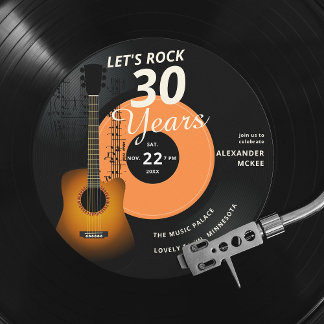 Lasst uns jeden Vintagen Geburtstag einer Gitarre  Einladung