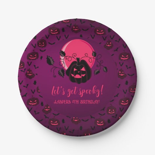 Lasst uns jedes schöne Halloween-Party machen Pappteller (Vorderseite)