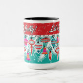 Lasst uns Jolly Retro Weihnachtskaffee-Tasse sein Tasse (Zentrum)