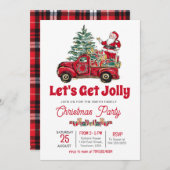 Lasst uns Jolly Weihnachts-Party einladen Einladung (Vorne/Hinten)