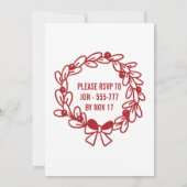 Lasst uns Jolly Weihnachts-Party Red bekommen Einladung (Rückseite)