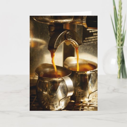 Lasst uns Kaffee holen | Espresso Notecard Karte (Vorderseite)