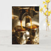 Lasst uns Kaffee holen | Espresso Notecard Karte (Gelbe Blume)