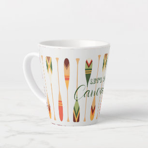 Lasst uns Kanu fahren Latte-Mug Milchtasse