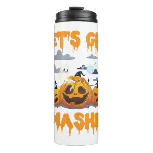Lasst uns kaputt gemacht werden, Halloween, Kürbis Thermosbecher