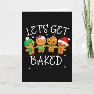 Lasst uns Ked Cookie Xmas hässliches Weihnachten b Karte