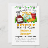 Lasst uns Ketchup GRILLEN Funny Birthday Einladung (Vorderseite)