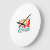 Lasst uns Ketchup Große Wanduhr (Winkel)