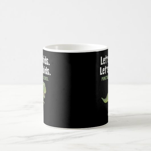 Lasst uns Kids Punctuation Rette Leben Dinosaurier Kaffeetasse (Mittel)