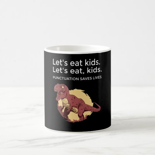Lasst uns Kids Punctuation Rette Lebendgefühl Kaffeetasse (Mittel)