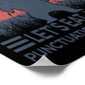 Lasst uns Kids Punctuation Rette Lives Funny Bear  Poster (Ecke)