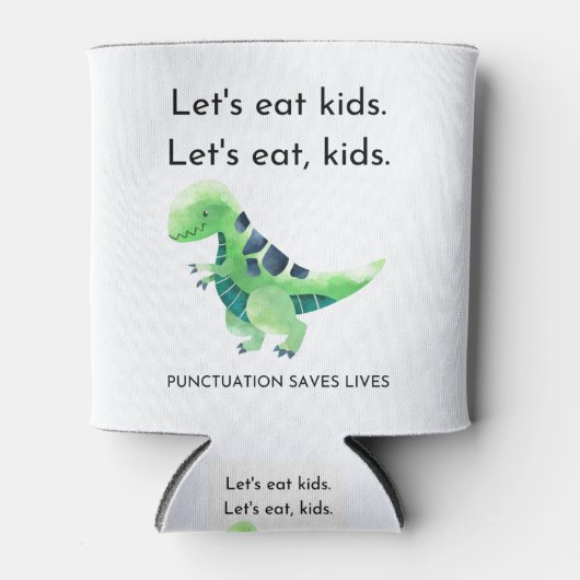 Lasst uns Kinder essen. Lasst uns essen, Kinder. Dosenkühler (Vorderseite)