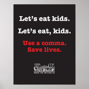 Lasst uns Kinder essen. Poster