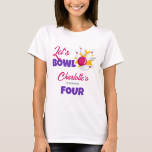 Lasst uns Kinder-Kegelparty-Geburtstagsbowling spi T-Shirt