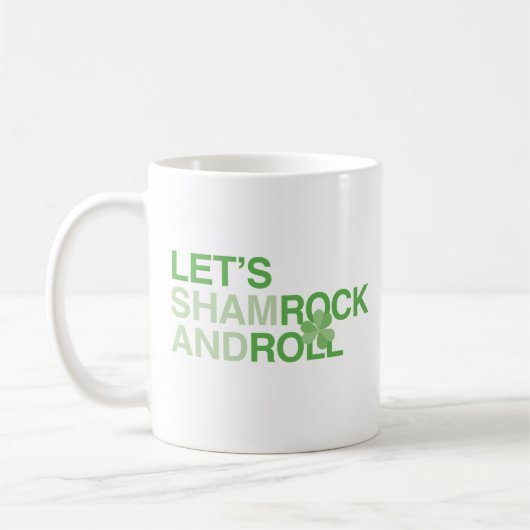 Lasst uns Kleeblatt und Roll Kaffeetasse (Links)